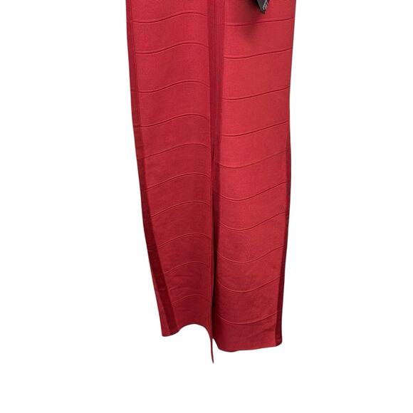 NWT Herve Leger Juliette Scarlet Red Bandage Gown Dress Size S Long Maxi - Picture 10 of 15